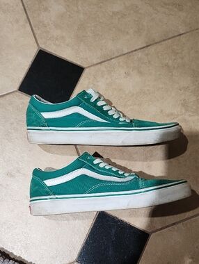 Vans Old Skool green and White